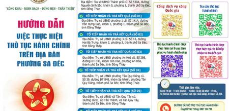 Hướng dẫn việc thực hiện thủ tục hành chính trên địa bàn phường Sa Đéc Hướng dẫn việc thực hiện thủ tục hành chính trên địa bàn phường Sa Đéc